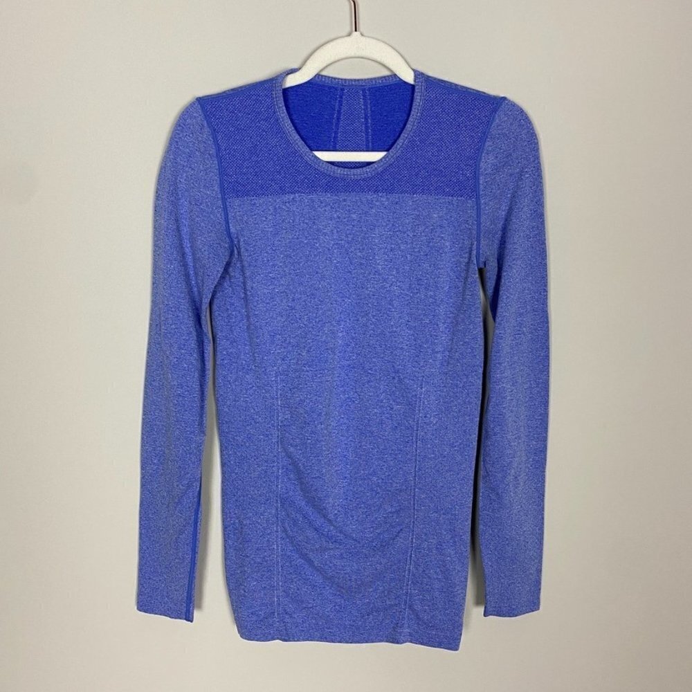 Fabletics Eureka Seamless Long Sleeve Active Shirt Blue
